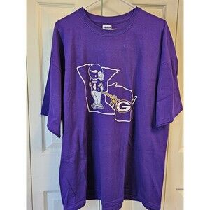 Minnesota Vikings Brett Favre 2XL NFL Football Purple T-shirt Piss On Greenbay